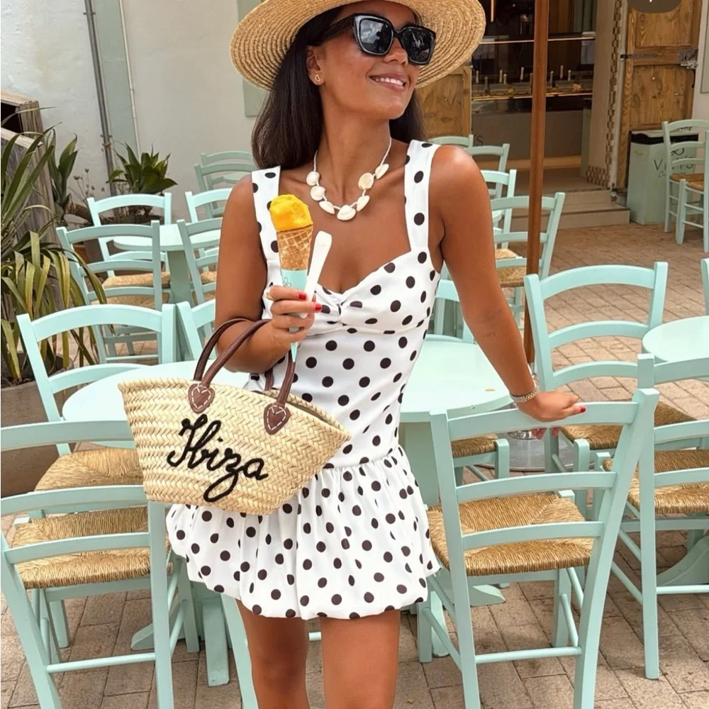 Zara Polka Dot Mini Dress - Picture 6 of 16
